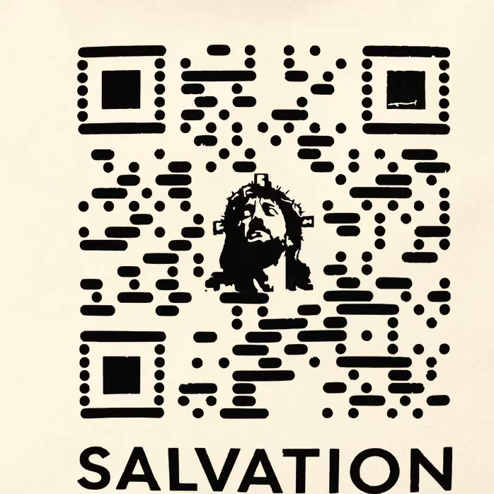 Qr Code Salvation Zip Tote Bag