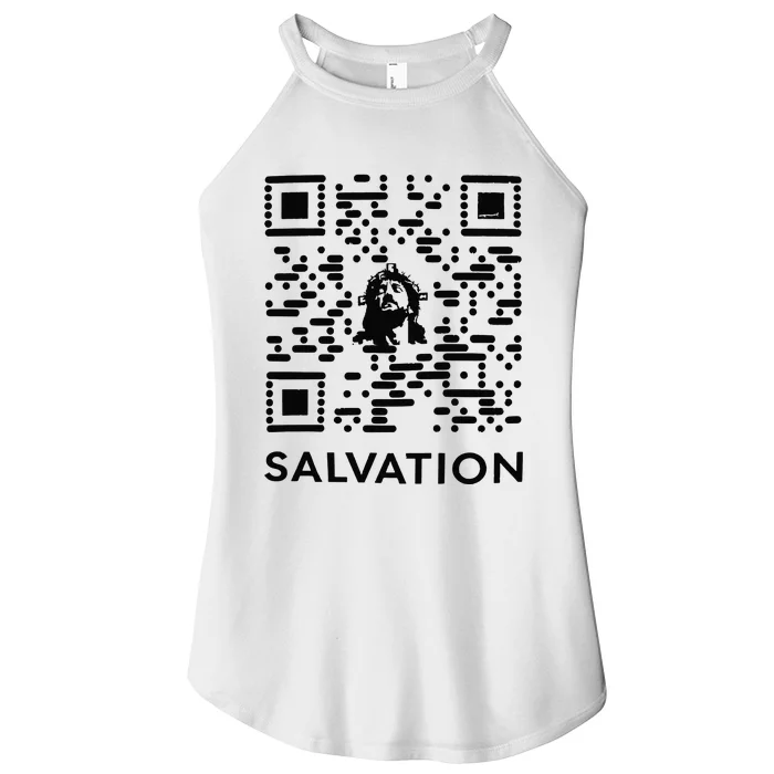 Qr Code Salvation Women’s Perfect Tri Rocker Tank