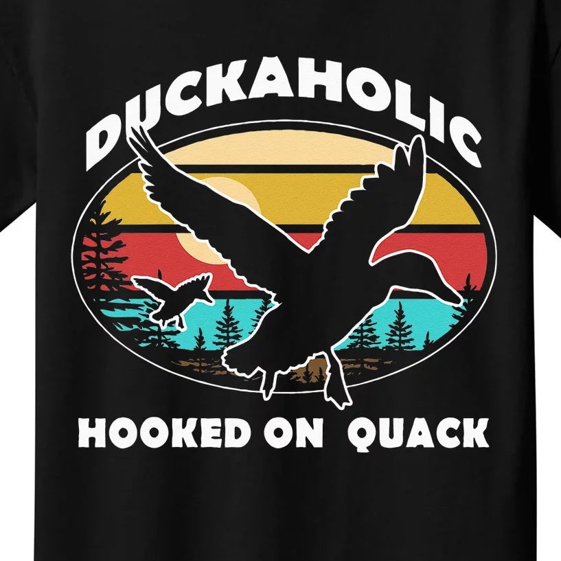 Quack Duck Hunter Duckaholic Gift Idea Kids T-Shirt