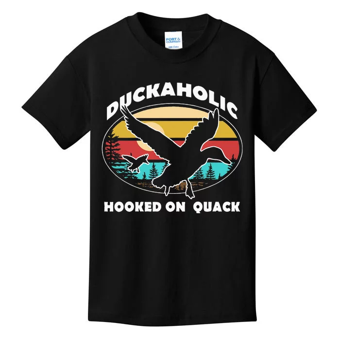 Quack Duck Hunter Duckaholic Gift Idea Kids T-Shirt