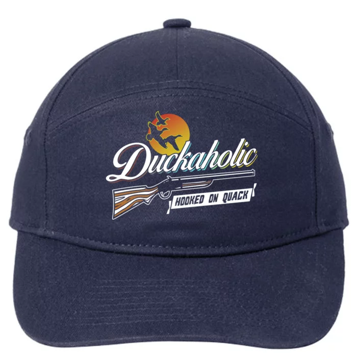 Quack Duck Hunter Duckaholic Gift Idea Design Gift 7-Panel Snapback Hat