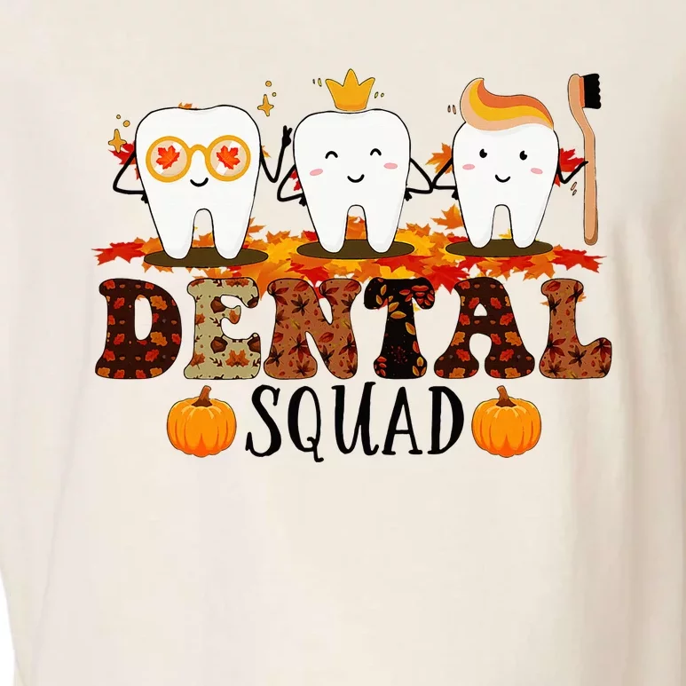 Qan7 Dental Squad Fall Autumn Thanksgiving Dental Coworkers Garment-Dyed Women's Muscle Tee