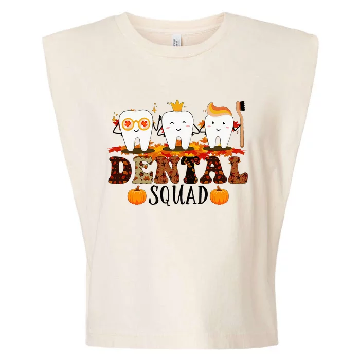 Qan7 Dental Squad Fall Autumn Thanksgiving Dental Coworkers Garment-Dyed Women's Muscle Tee