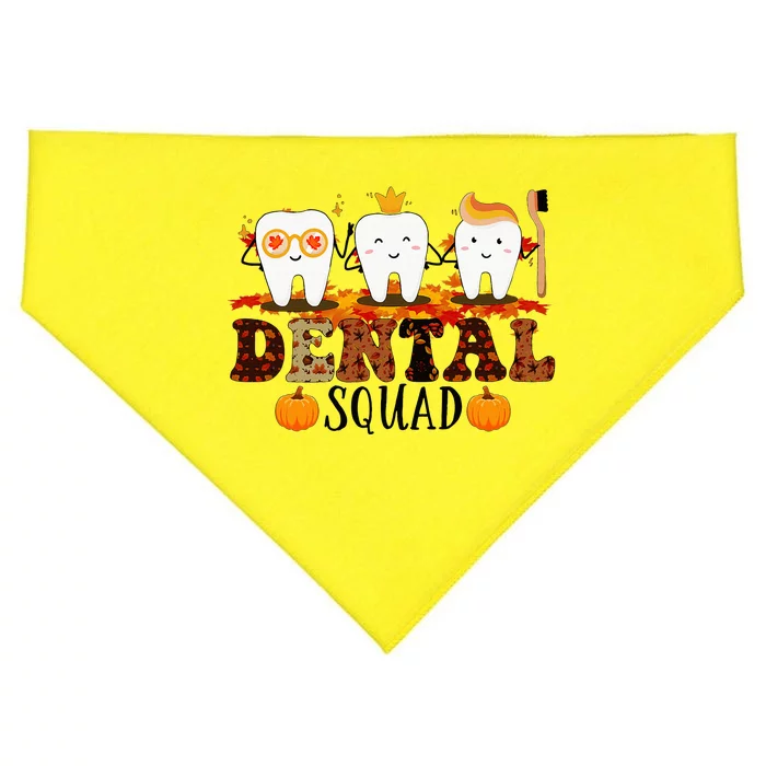 Qan7 Dental Squad Fall Autumn Thanksgiving Dental Coworkers USA-Made Doggie Bandana