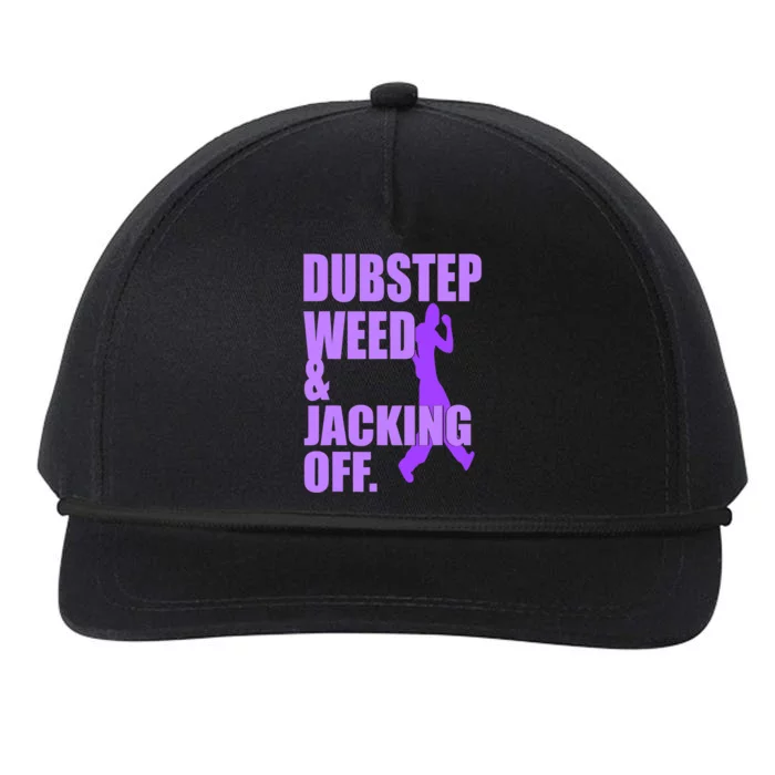 Quote Dubstep Weed And Jacking Off Snapback Five-Panel Rope Hat