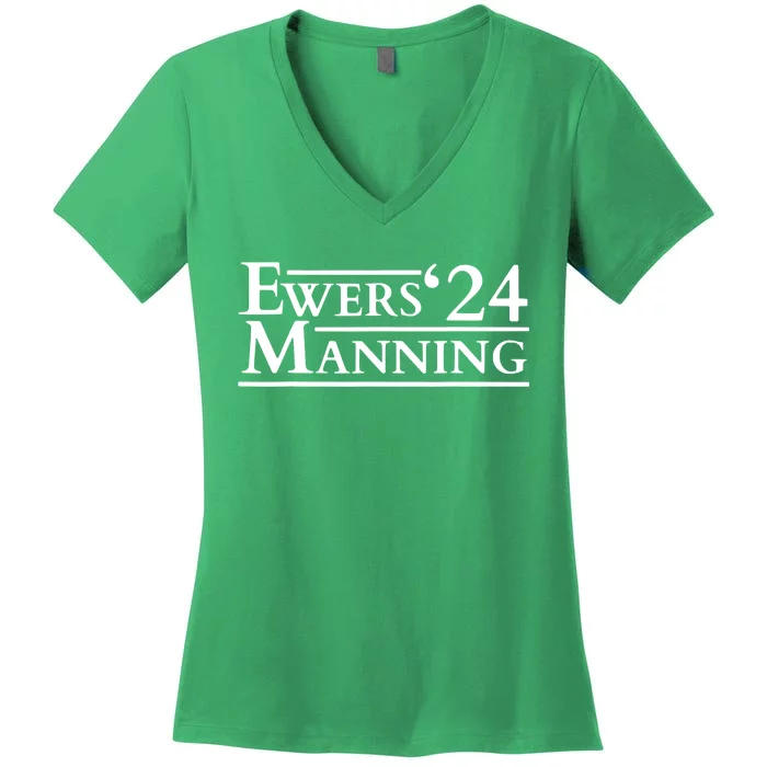 Quinn Ewers Arch Manning 2024 Funny Women's V-Neck T-Shirt