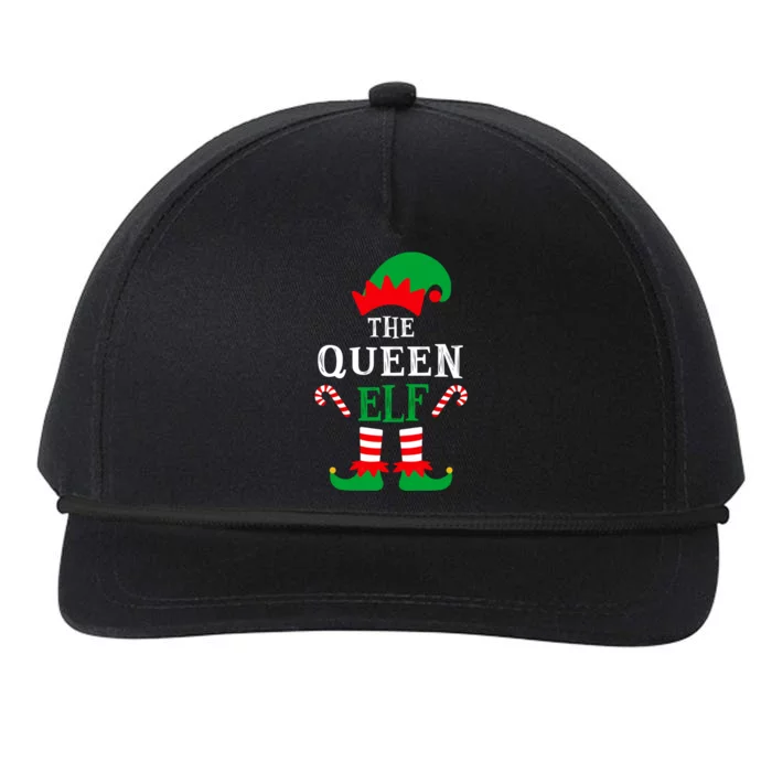 Queen Elf Family Matching Group Elf Xmas Pajamas Christmas Gift Snapback Five-Panel Rope Hat