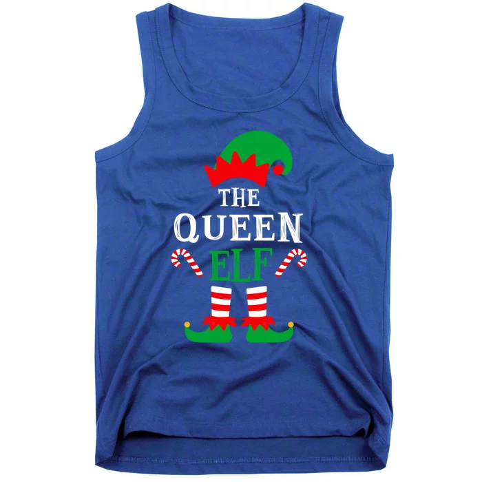 Queen Elf Family Matching Group Elf Xmas Pajamas Christmas Gift Tank Top