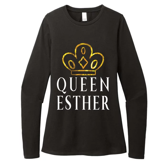 Queen Esther Gold Crown Purim Costume Womens CVC Long Sleeve Shirt