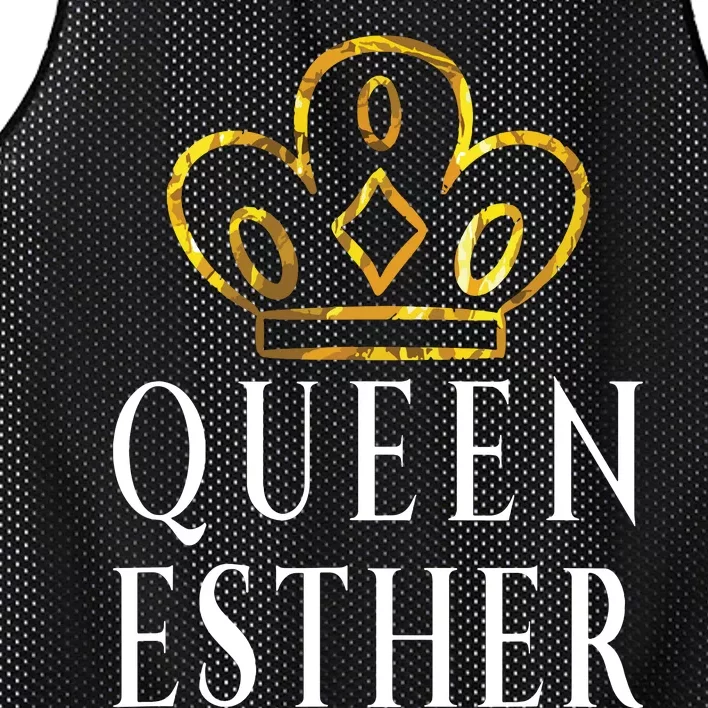 Queen Esther Gold Crown Purim Costume Mesh Reversible Basketball Jersey Tank