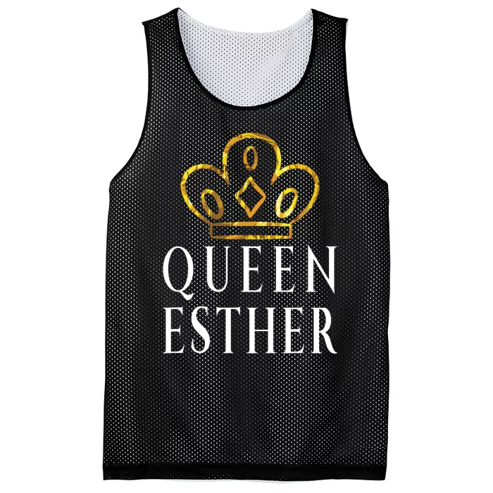 Queen Esther Gold Crown Purim Costume Mesh Reversible Basketball Jersey Tank