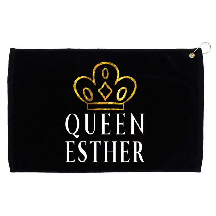 Queen Esther Gold Crown Purim Costume Grommeted Golf Towel