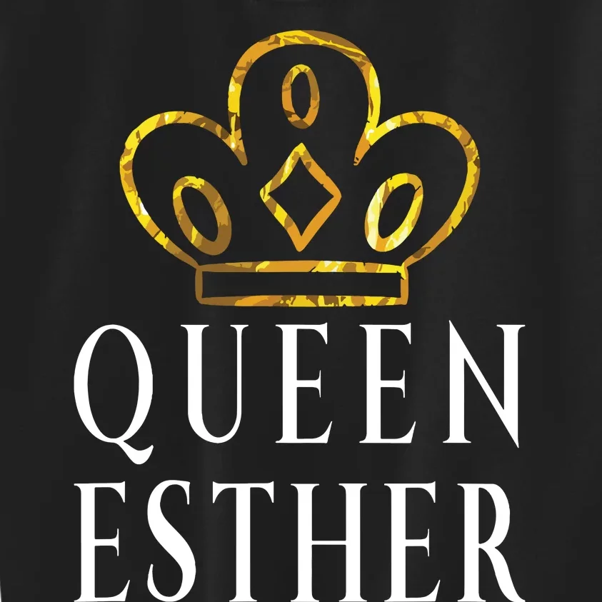 Queen Esther Gold Crown Purim Costume Kids Sweatshirt