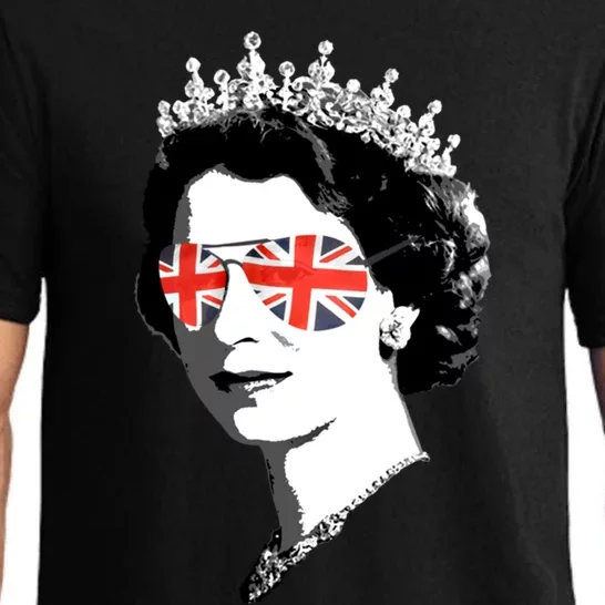 Queen Elizabeth Ii Sunglasses British Crown Union Jack Meme Gift Pajama Set