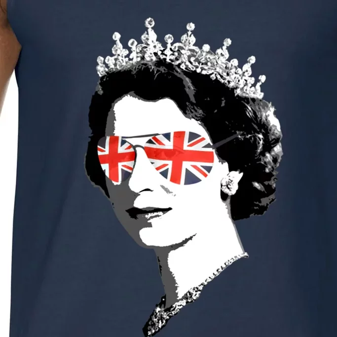 Queen Elizabeth Ii Sunglasses British Crown Union Jack Meme Gift Comfort Colors® Tank Top