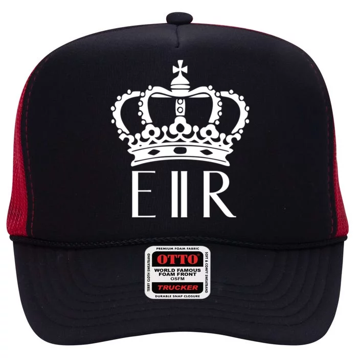 Queen Elizabeth Ii Shirt Queen Elizabeth Ii Crown Emblem Shirt High Crown Mesh Trucker Hat