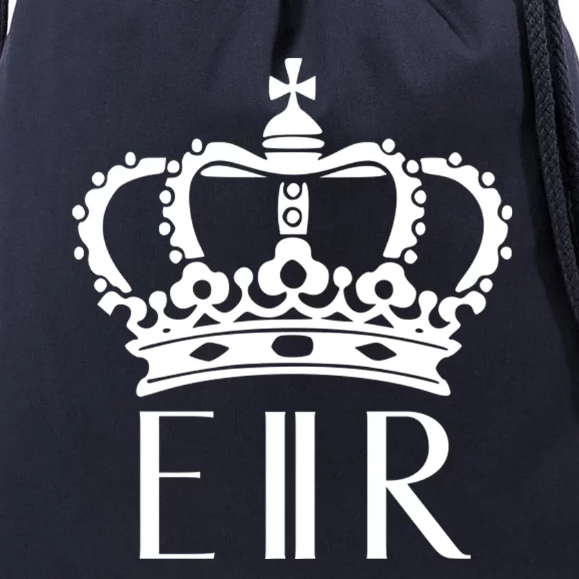 Queen Elizabeth Ii Shirt Queen Elizabeth Ii Crown Emblem Shirt Drawstring Bag