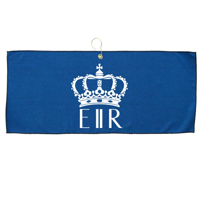 Queen Elizabeth Ii Shirt Queen Elizabeth Ii Crown Emblem Shirt Large Microfiber Waffle Golf Towel