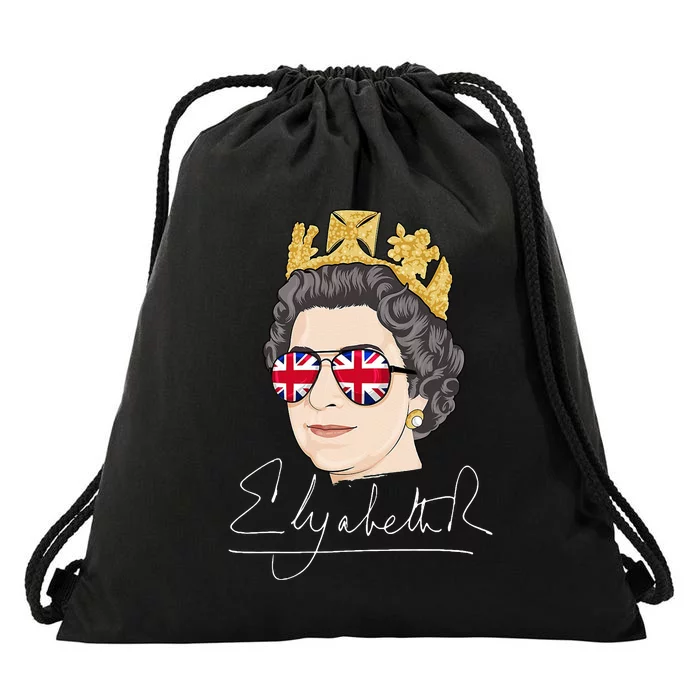 Queen Elizabeth II Signature Autograph Drawstring Bag