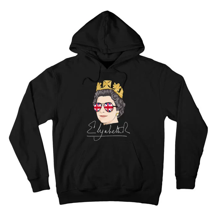 Queen Elizabeth II Signature Autograph Tall Hoodie