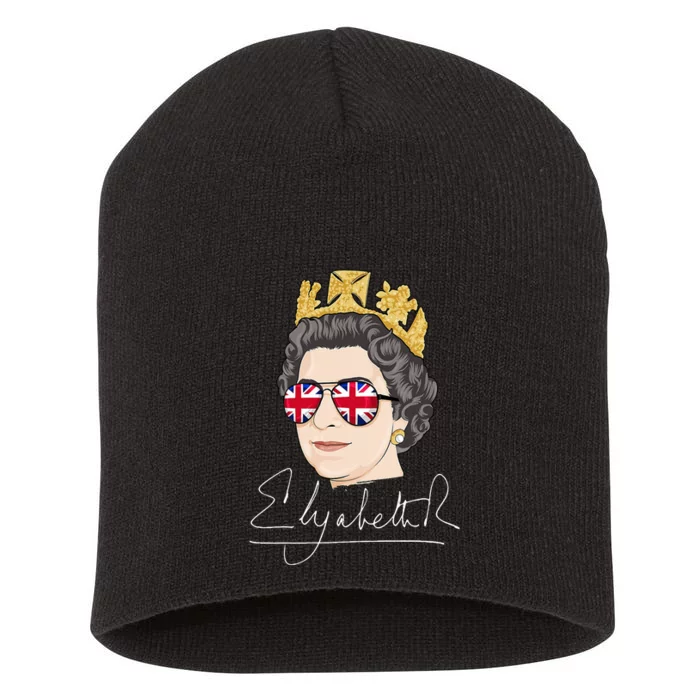 Queen Elizabeth II Signature Autograph Short Acrylic Beanie