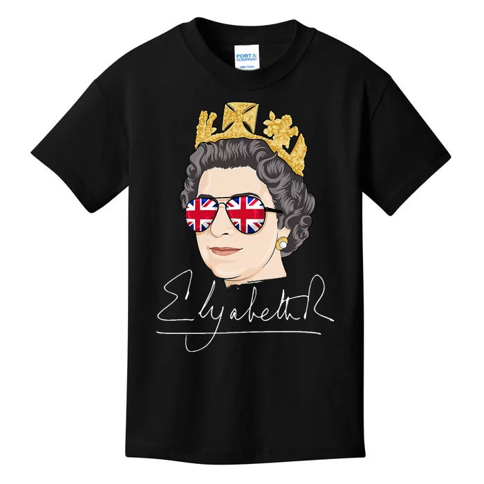 Queen Elizabeth II Signature Autograph Kids T-Shirt