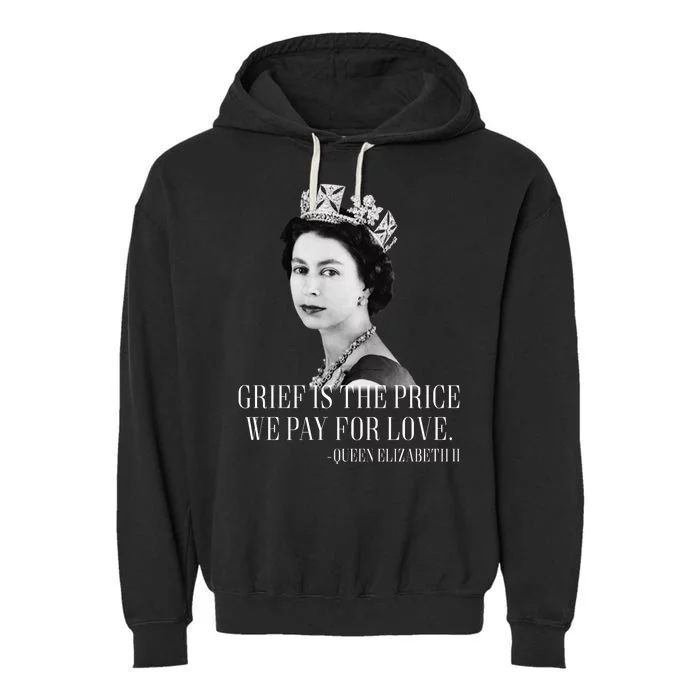 Queen Elizabeth II Inspiring Quote Garment-Dyed Fleece Hoodie