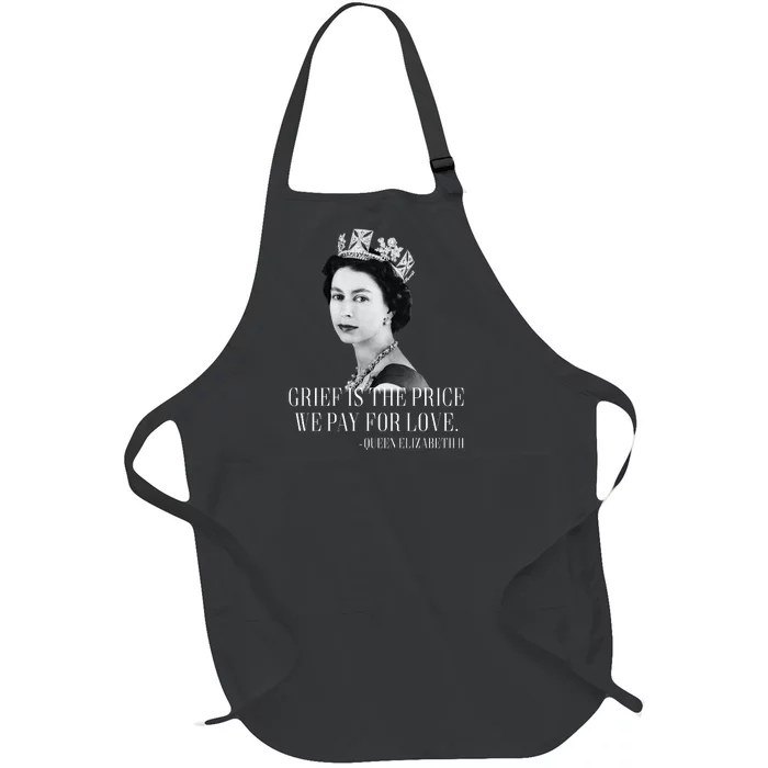 Queen Elizabeth II Inspiring Quote Full-Length Apron With Pocket