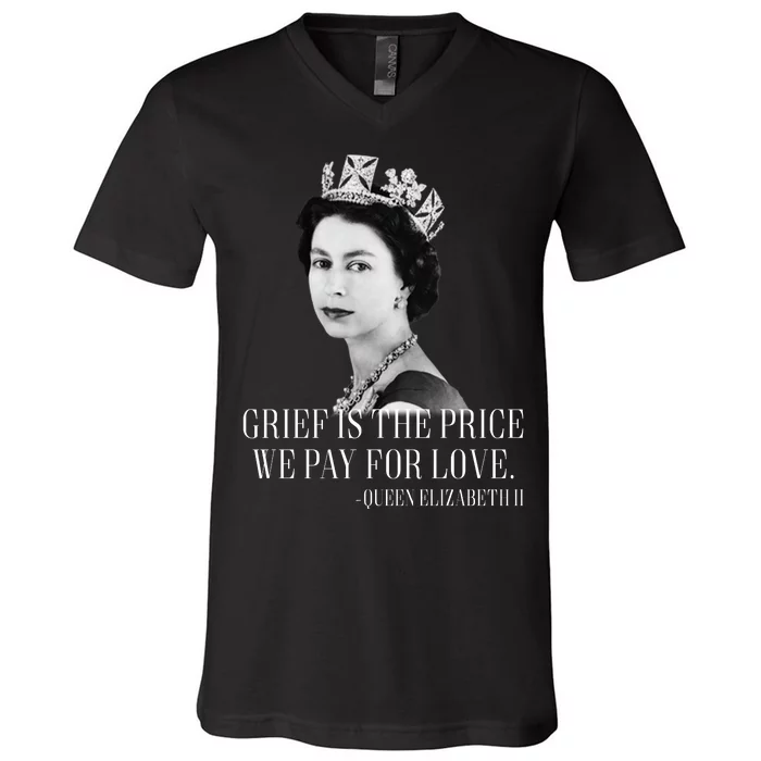 Queen Elizabeth II Inspiring Quote V-Neck T-Shirt