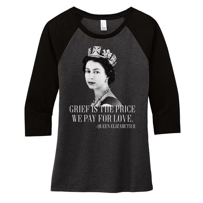 Queen Elizabeth II Inspiring Quote Women's Tri-Blend 3/4-Sleeve Raglan Shirt