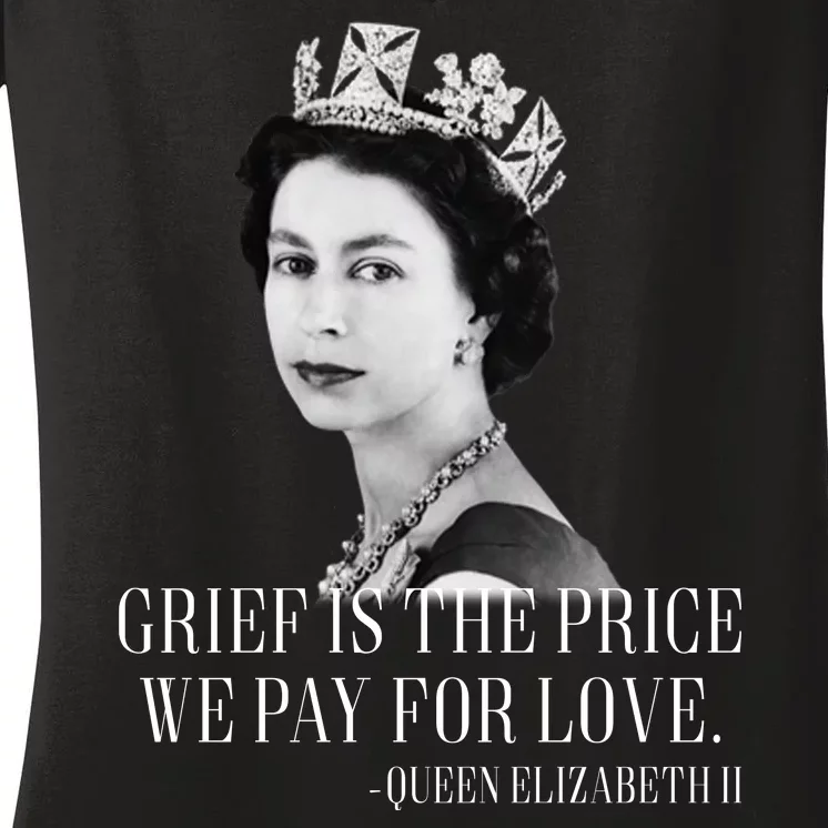 Queen Elizabeth II Inspiring Quote Women's V-Neck T-Shirt