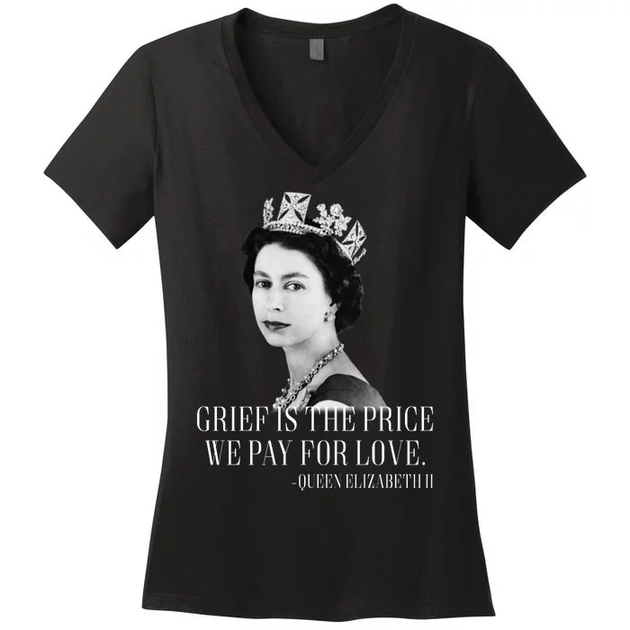 Queen Elizabeth II Inspiring Quote Women's V-Neck T-Shirt