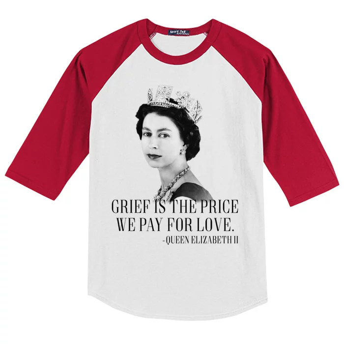 Queen Elizabeth II Inspiring Quote Kids Colorblock Raglan Jersey