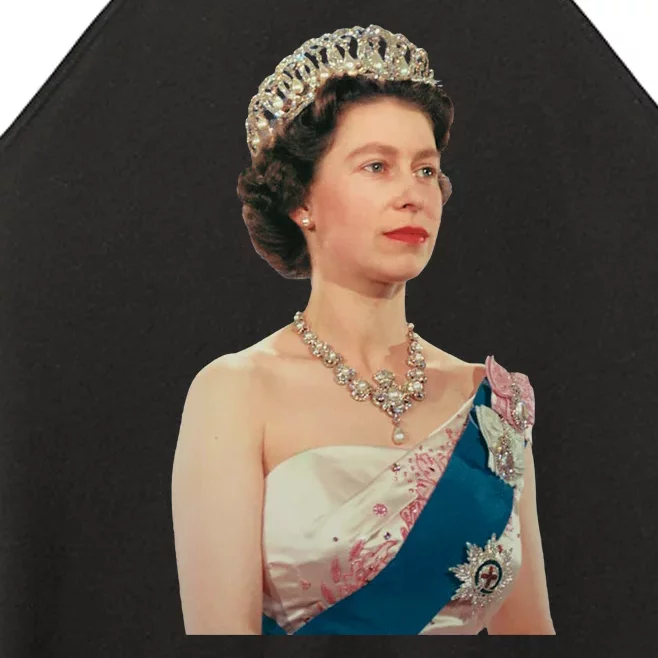 Queen Elizabeth's II British Crown Majesty Portrait Women’s Perfect Tri Rocker Tank