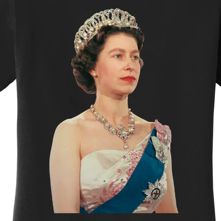 Queen Elizabeth's II British Crown Majesty Portrait Women's T-Shirt