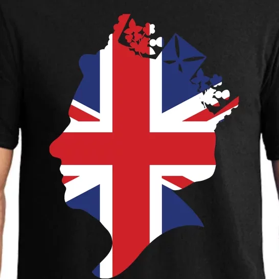 Queen Elizabeth II British Crown Union Jack Meme Pajama Set