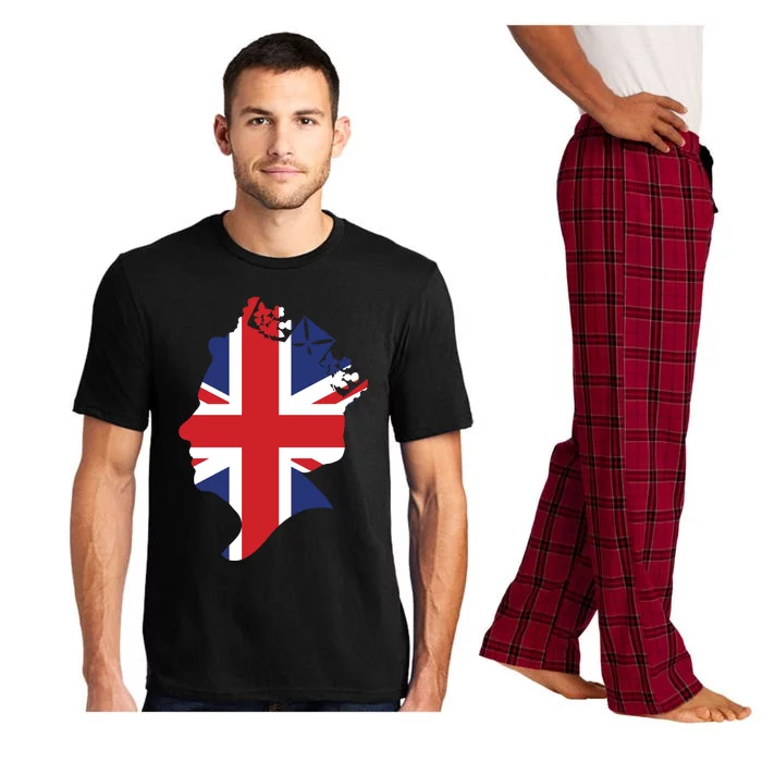 Queen Elizabeth II British Crown Union Jack Meme Pajama Set