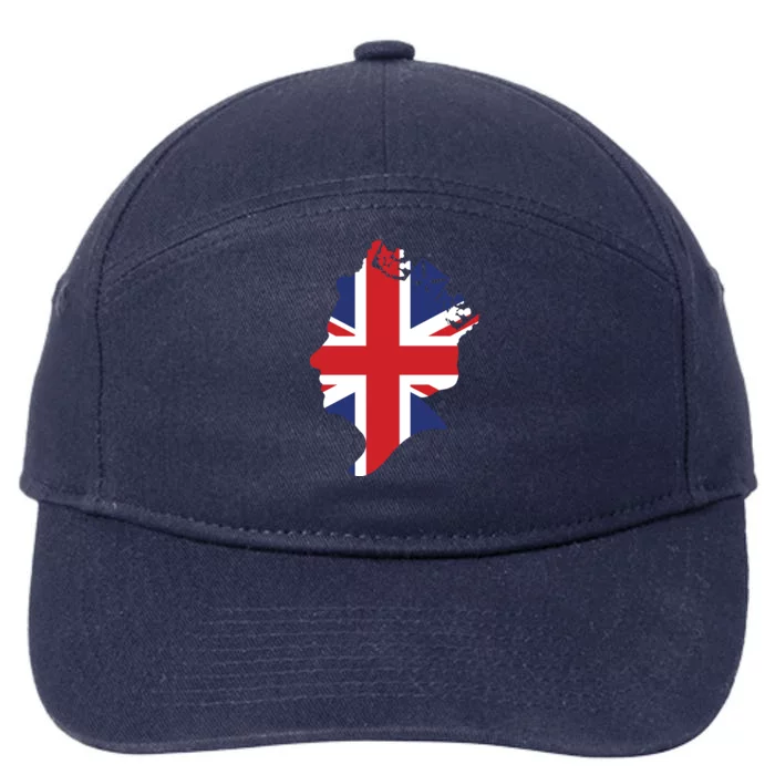 Queen Elizabeth II British Crown Union Jack Meme 7-Panel Snapback Hat