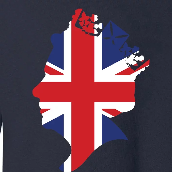 Queen Elizabeth II British Crown Union Jack Meme Toddler Sweatshirt