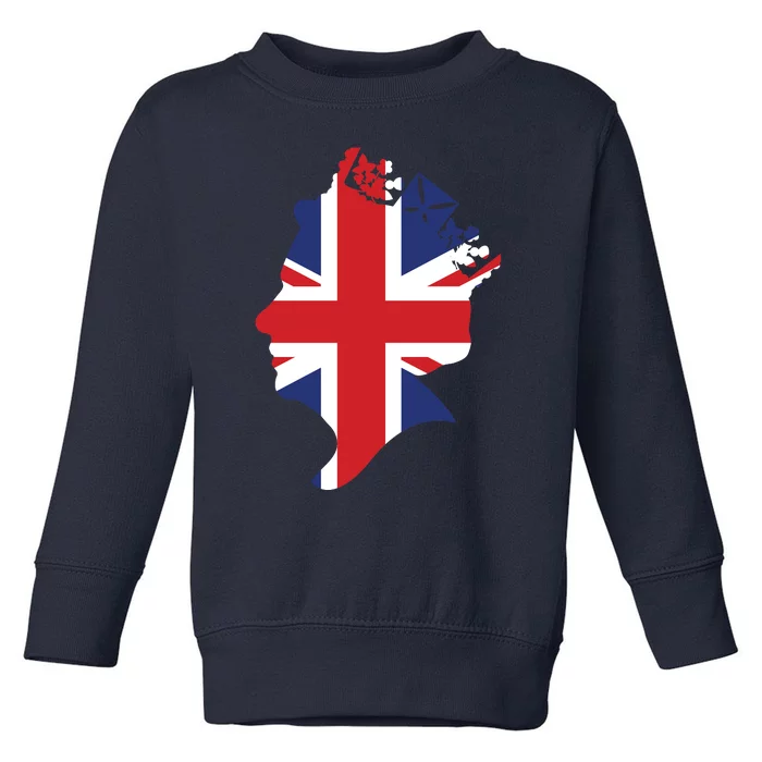 Queen Elizabeth II British Crown Union Jack Meme Toddler Sweatshirt