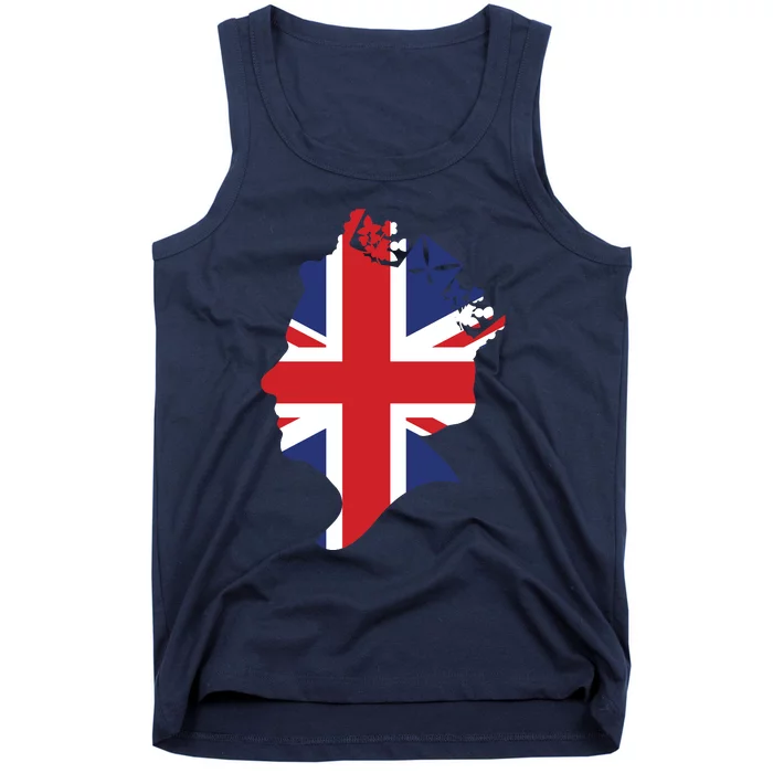 Queen Elizabeth II British Crown Union Jack Meme Tank Top