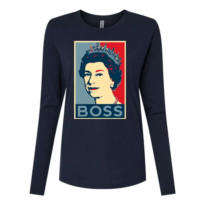 Queen Elizabeth II Boss Her Royal Highness Womens Cotton Relaxed Long Sleeve T-Shirt