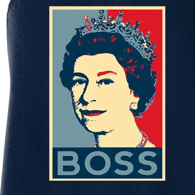 Queen Elizabeth II Boss Her Royal Highness Women's Racerback Tank