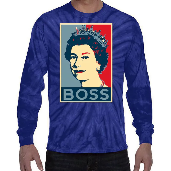 Queen Elizabeth II Boss Her Royal Highness Tie-Dye Long Sleeve Shirt