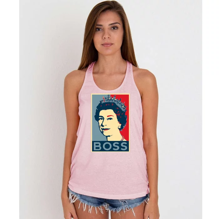 Queen Elizabeth II Boss Her Royal Highness Women's Knotted Racerback Tank