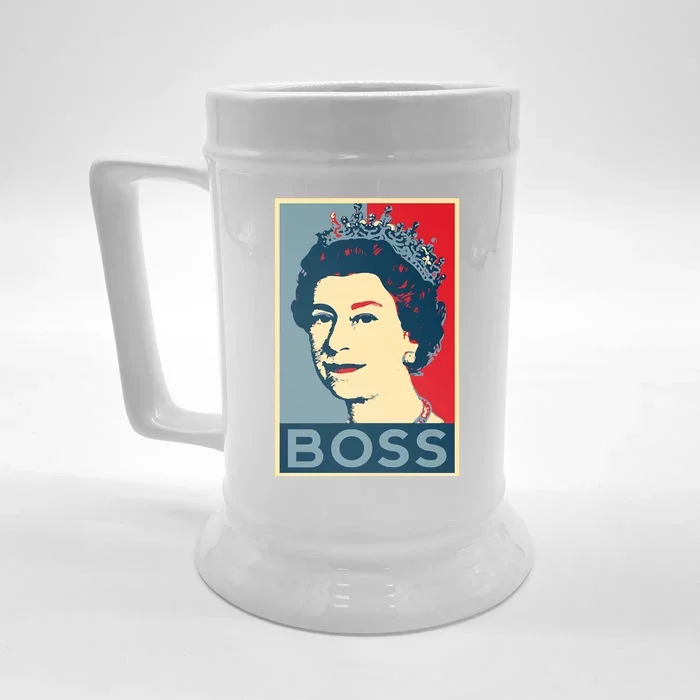 Queen Elizabeth II Boss Her Royal Highness Front & Back Beer Stein