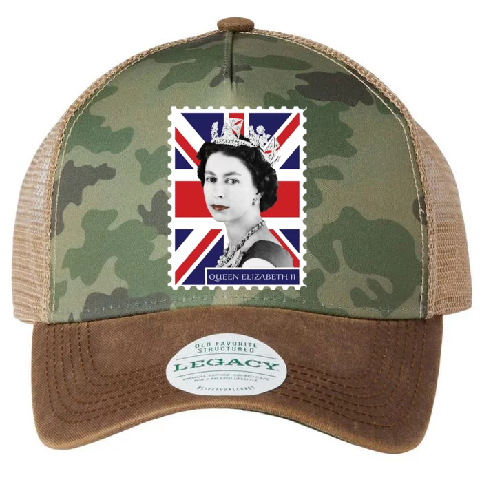 Queen Elizabeth II England Stamp Legacy Tie Dye Trucker Hat