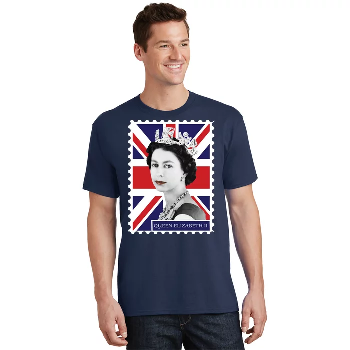 Queen Elizabeth II England Stamp T-Shirt