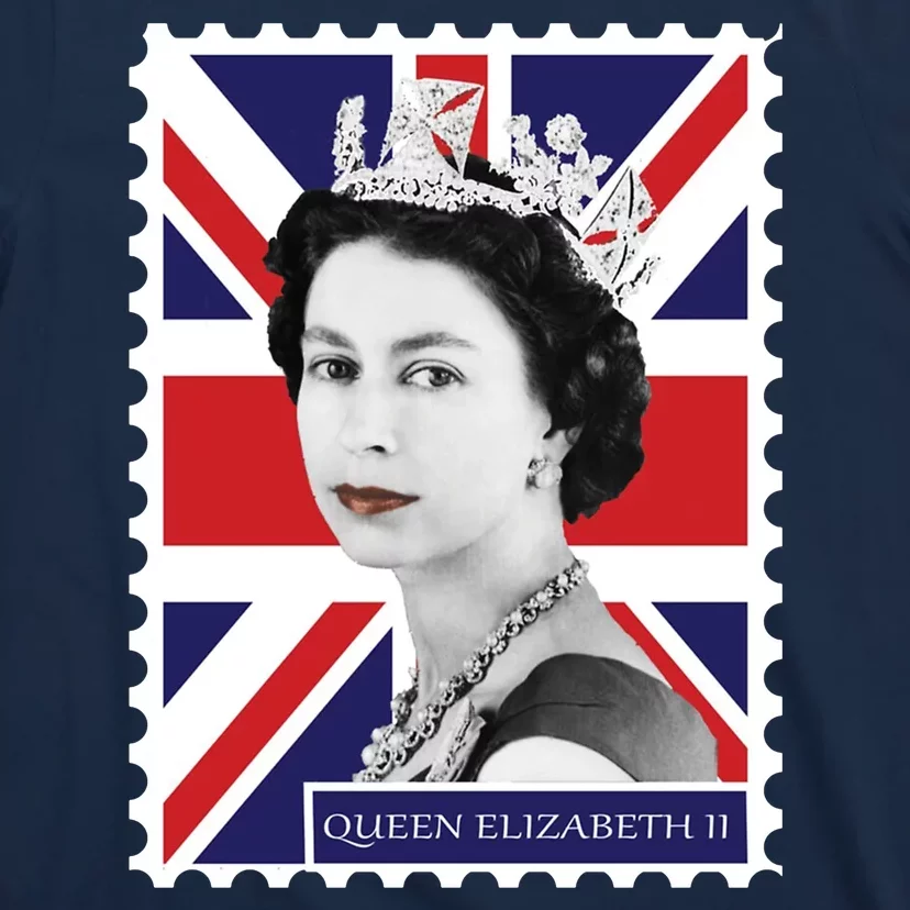 Queen Elizabeth II England Stamp T-Shirt