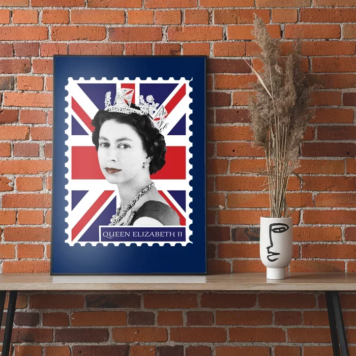 Queen Elizabeth II England Stamp Poster